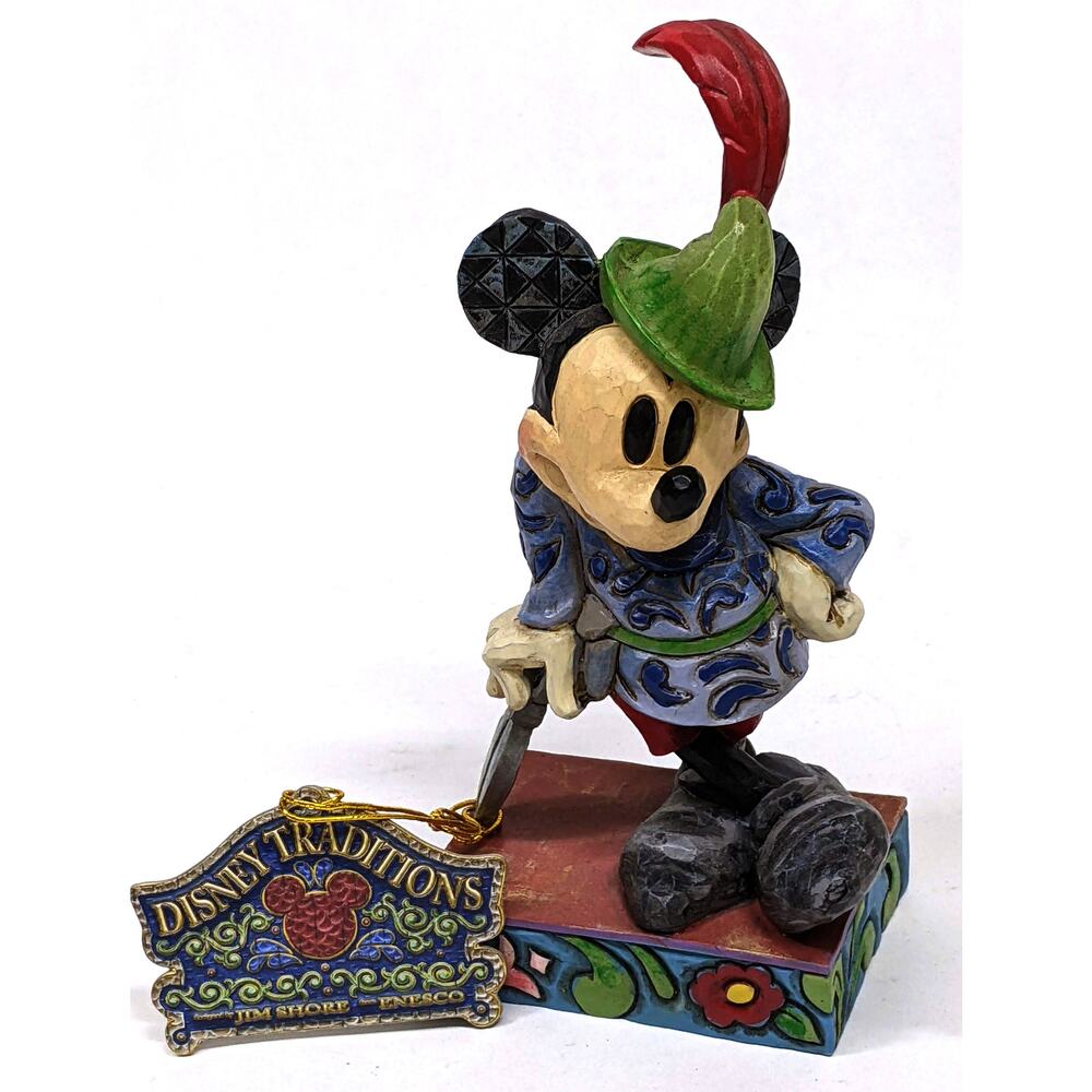 Disneyana - Jim Shore Sew Brave Mickey Mouse Stone Cast Resin Figurine New w/tag